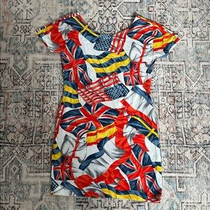 VERSACE Vintage Baroque Flags top or mini dress